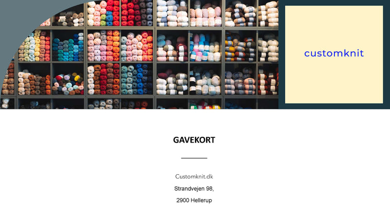 Gavekort - Customknit